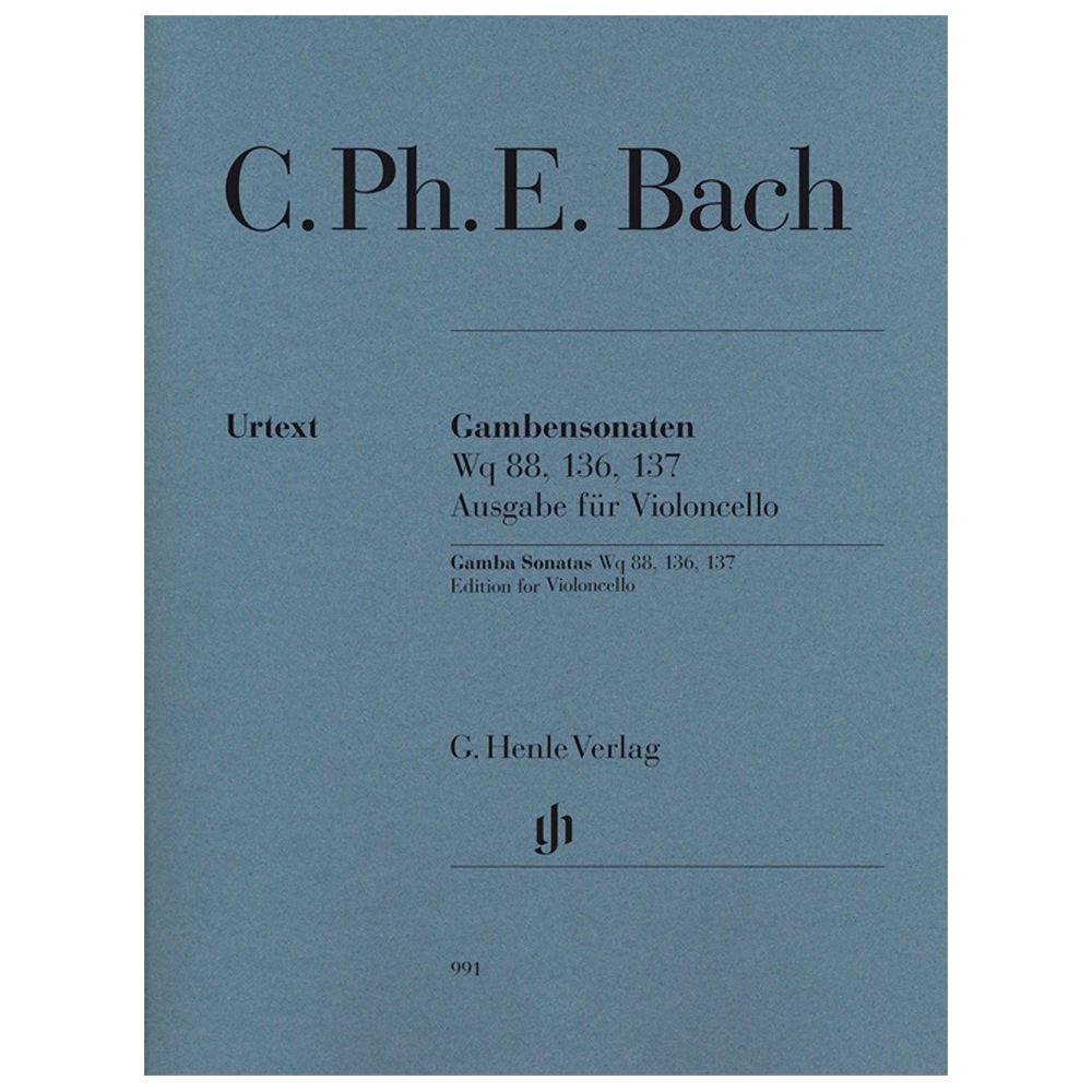 Bach, Carl Philipp Emanuel - Gamba Sonatas WQ 88, 136, 137 