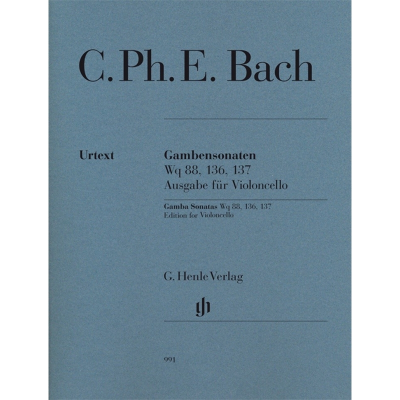Bach, Carl Philipp Emanuel - Gamba Sonatas WQ 88, 136, 137 