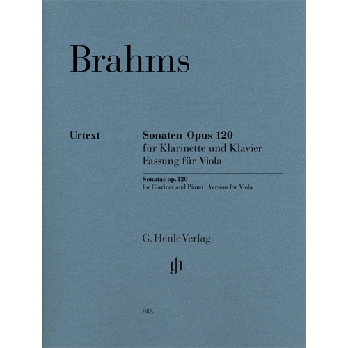 Brahms, Johannes - Sonatas op. 120 for Clarinet and Piano
