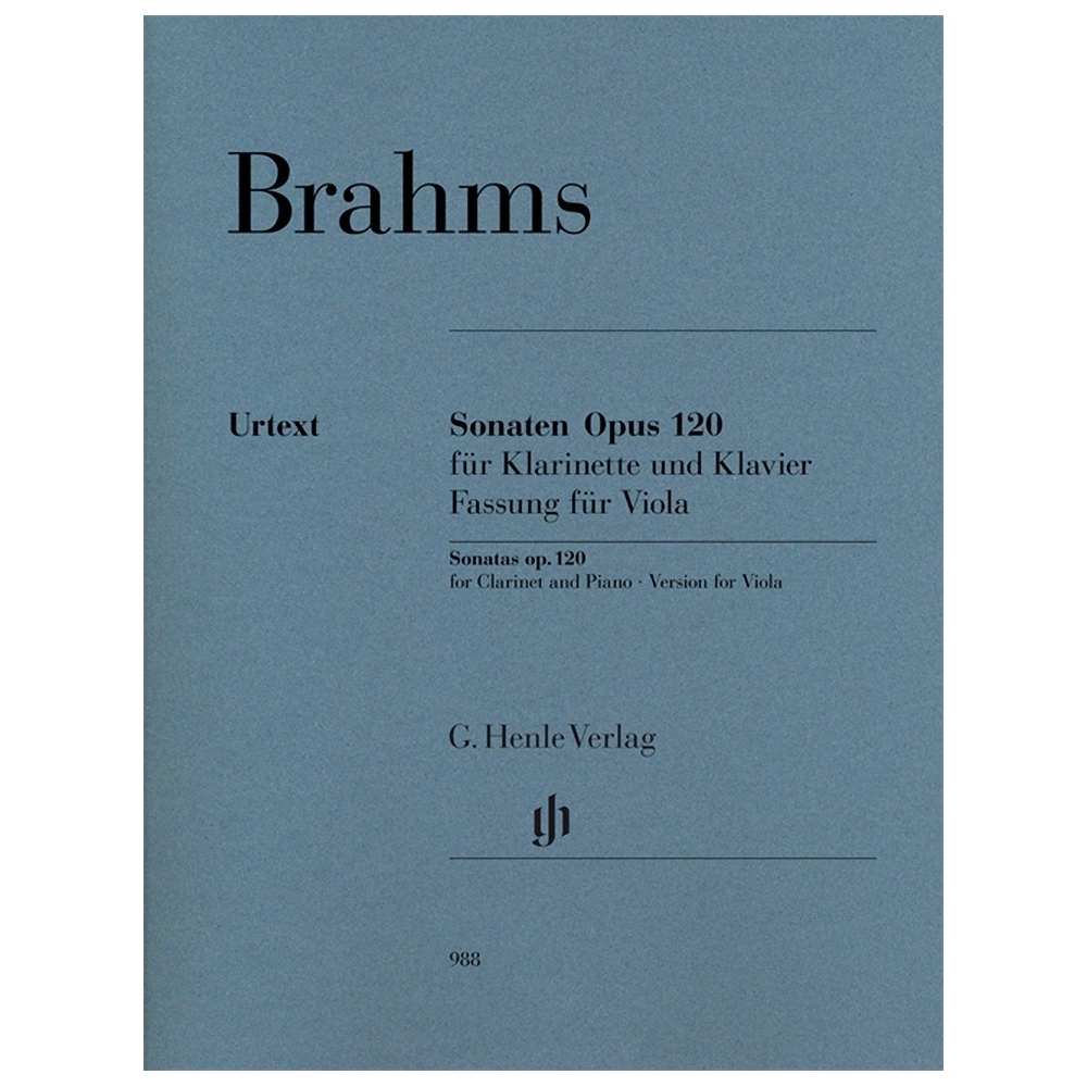 Brahms, Johannes - Sonatas op. 120 for Clarinet and Piano