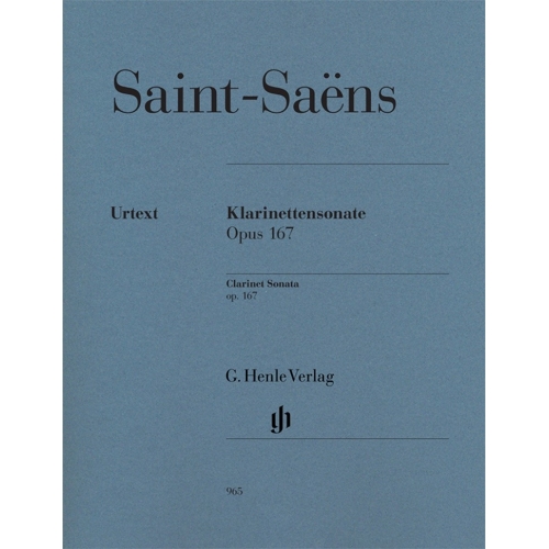 Saint-Saens, Camille  -  Sonata For Clarinet In E Flat Op.167