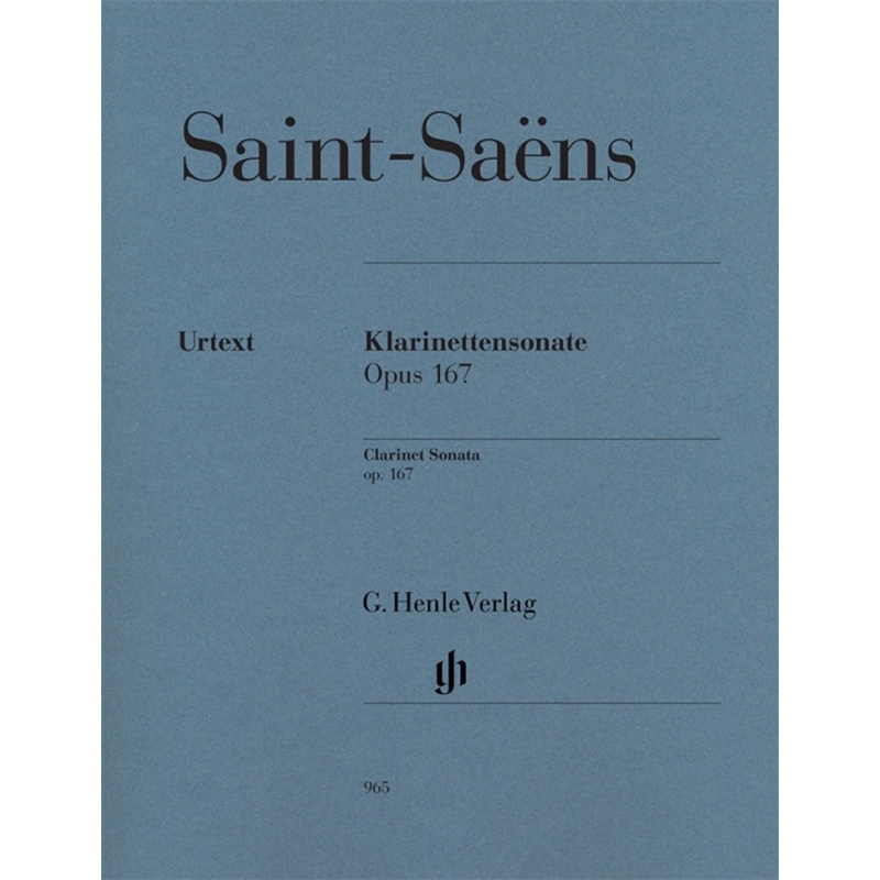 Saint-Saens, Camille  -  Sonata For Clarinet In E Flat Op.167