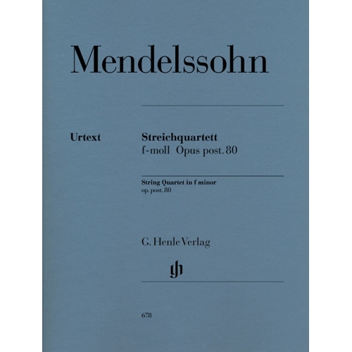 Mendelssohn Bartholdy, Felix - String Quartet in f minor op. post. 80