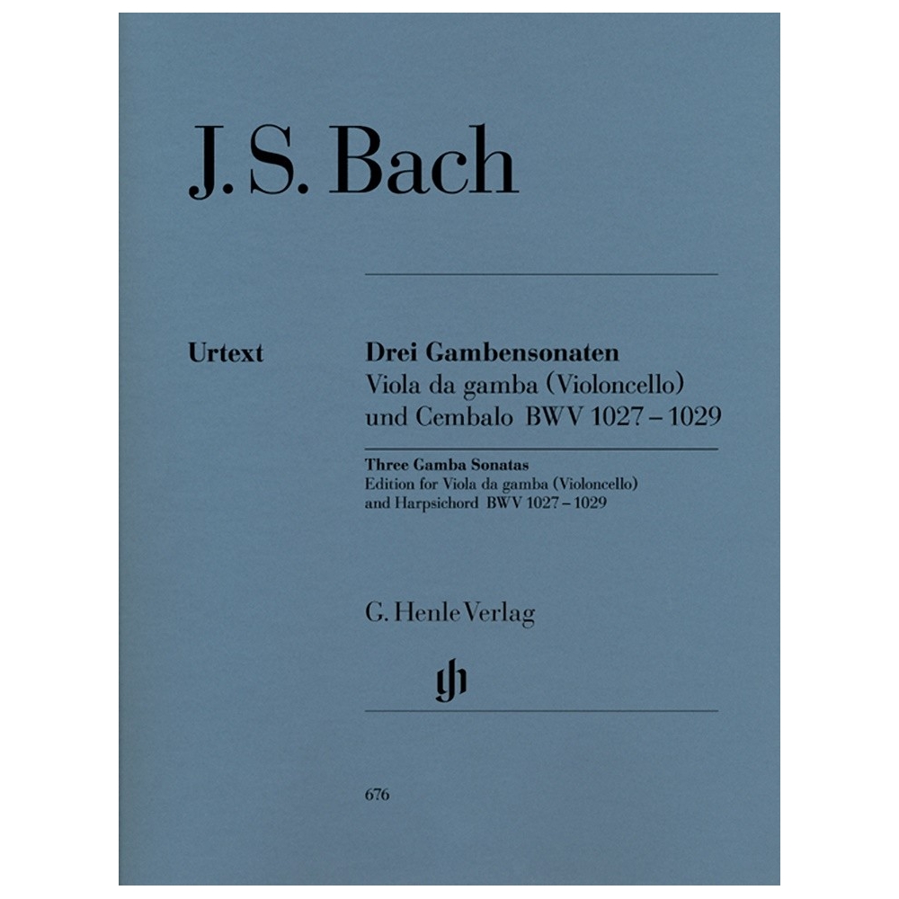 Bach, J.S - Sonatas for Viola da Gamba and Harpsichord (Version for Viola da Gamba or Violoncello) BWV 1027-1029 