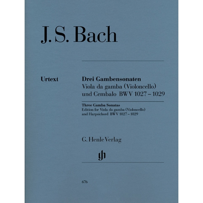 Bach, J.S - Sonatas for Viola da Gamba and Harpsichord (Version for Viola da Gamba or Violoncello) BWV 1027-1029 
