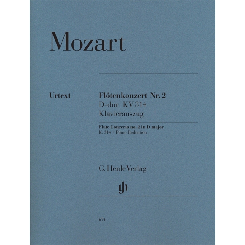 Mozart, Wolfgang Amadeus - Concerto for Flute and Orchestra D major  KV 314