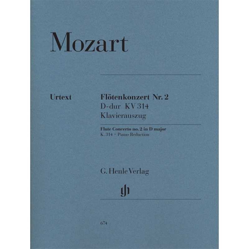 Mozart, Wolfgang Amadeus - Concerto for Flute and Orchestra D major KV 314 