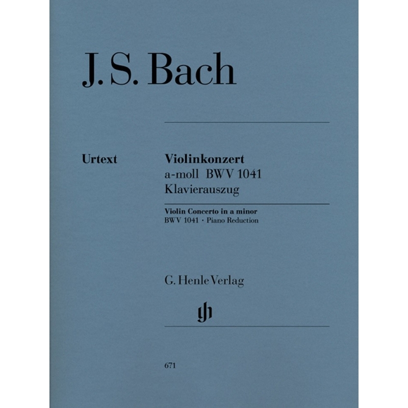 Bach, J S - Concerto for Violin and Orchestra a minor  BWV 1041