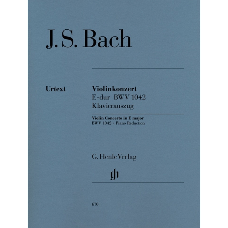 Bach, J S - Concerto for Violin and Orchestra E major  BWV 1042