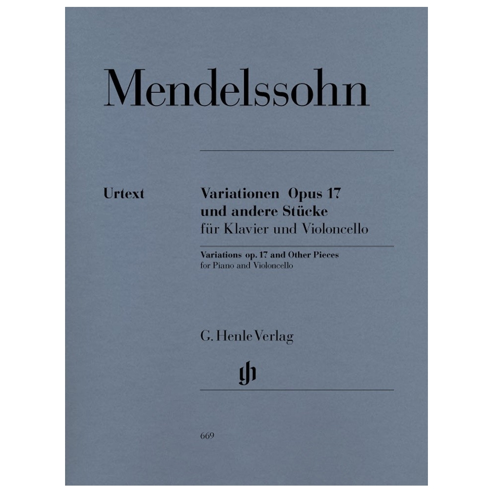 Mendelssohn Bartholdy, Felix - Variations and Other Pieces for Piano and Violoncello op. 17 