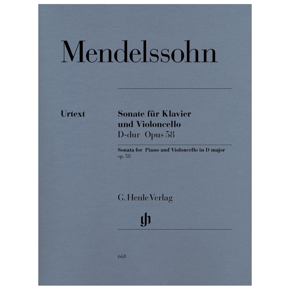 Mendelssohn Bartholdy, Felix - Sonata for Piano and Violoncello D major op. 58