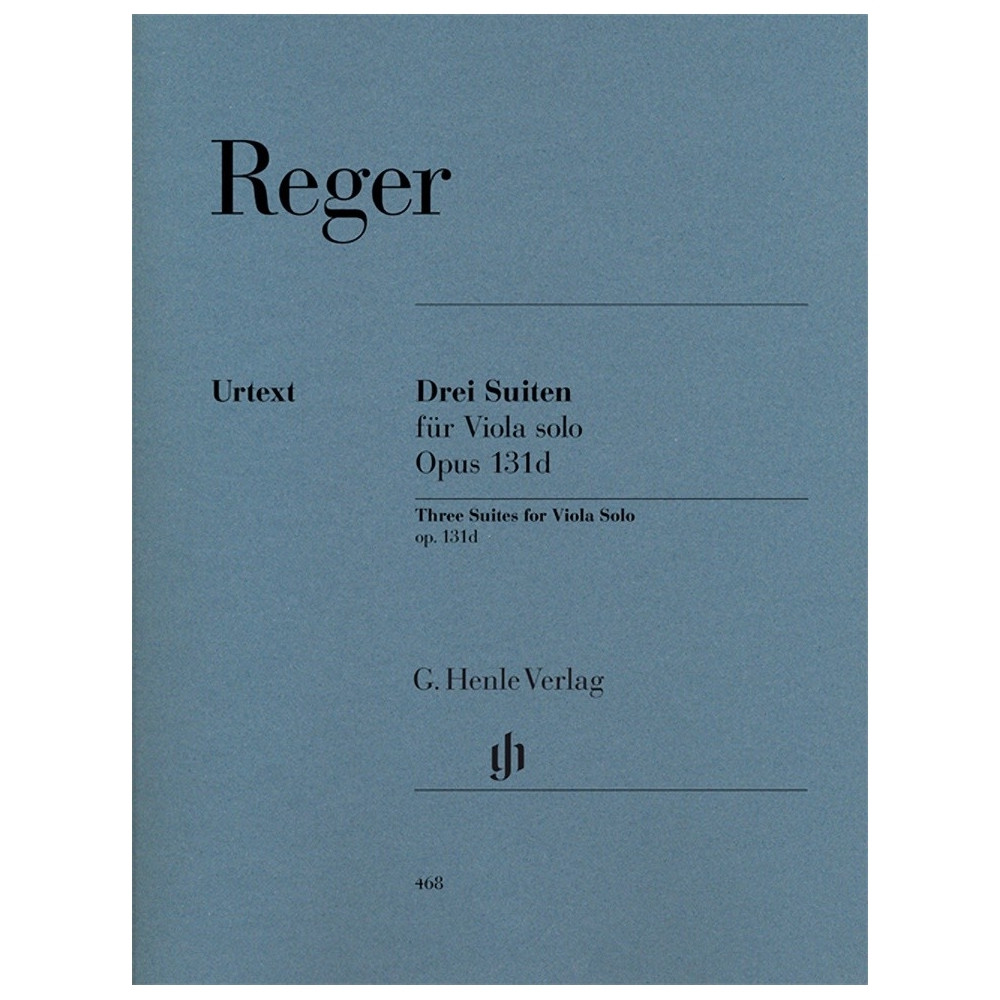 Reger, Max - Three Suites for Viola solo op. 131 d 