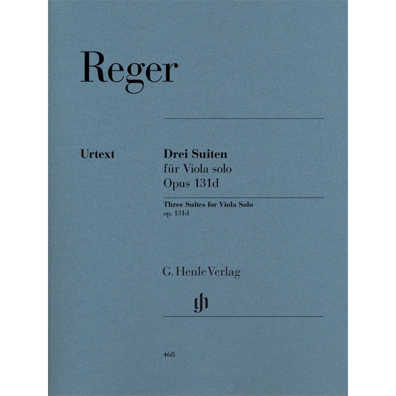 Reger, Max - Three Suites for Viola solo op. 131 d 
