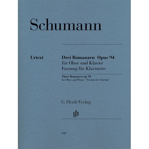 Schumann, Robert - Three Romances op. 94 for Oboe and Piano