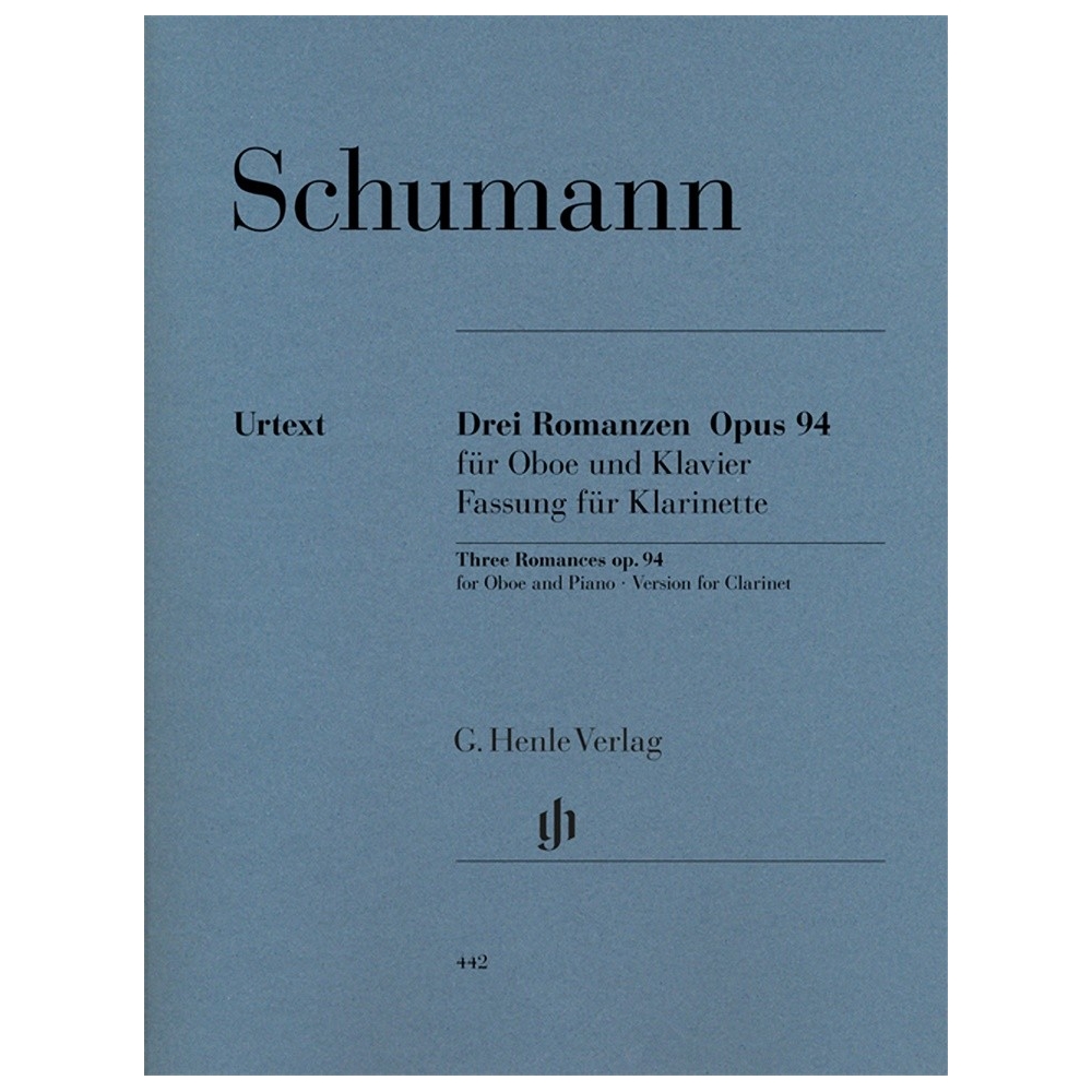 Schumann, Robert - Three Romances op. 94 for Oboe and Piano