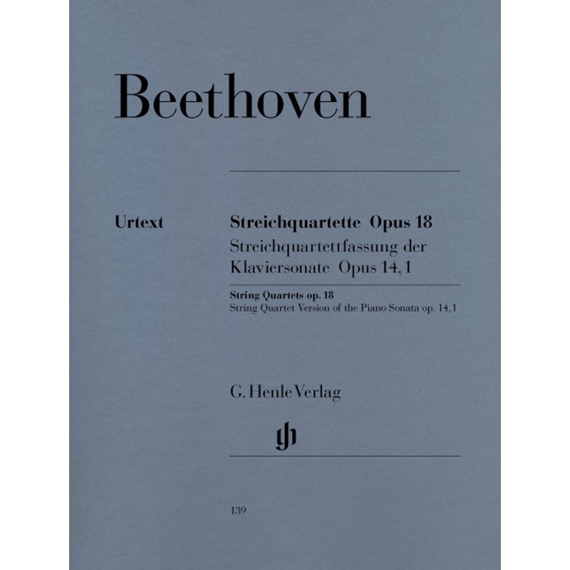 Beethoven, Ludwig van - String Quartets and String Quartet-Version of the Piano Sonata op. 18/1-6 und op. 14/1 