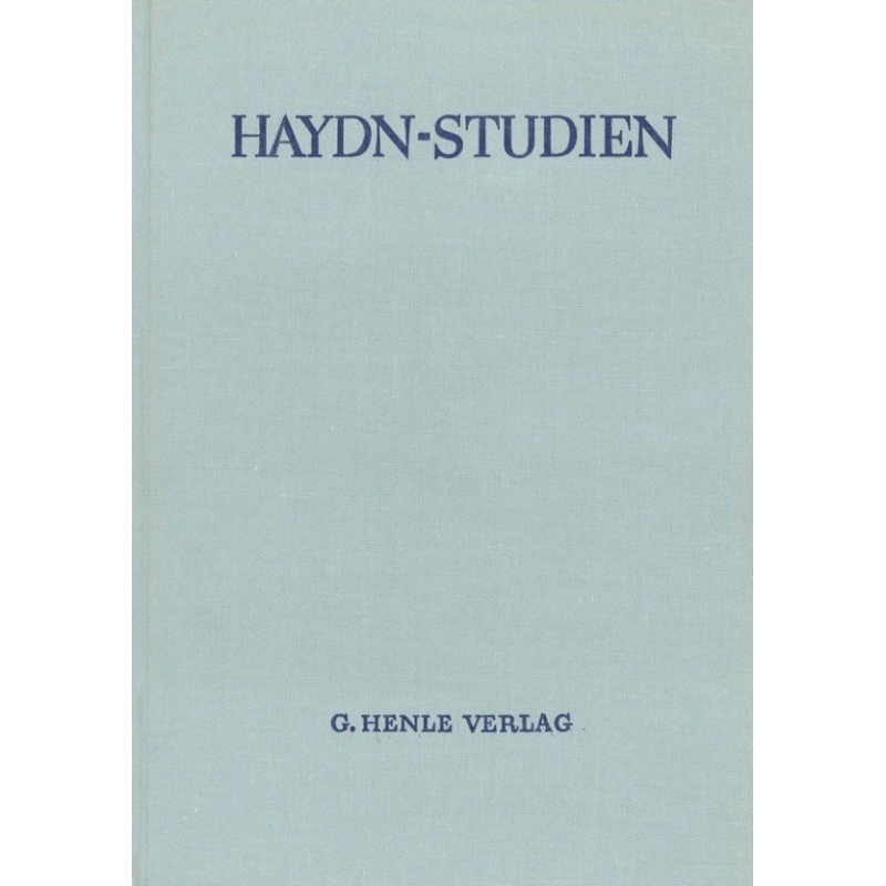 Haydn-Studien Einbanddecke 1 