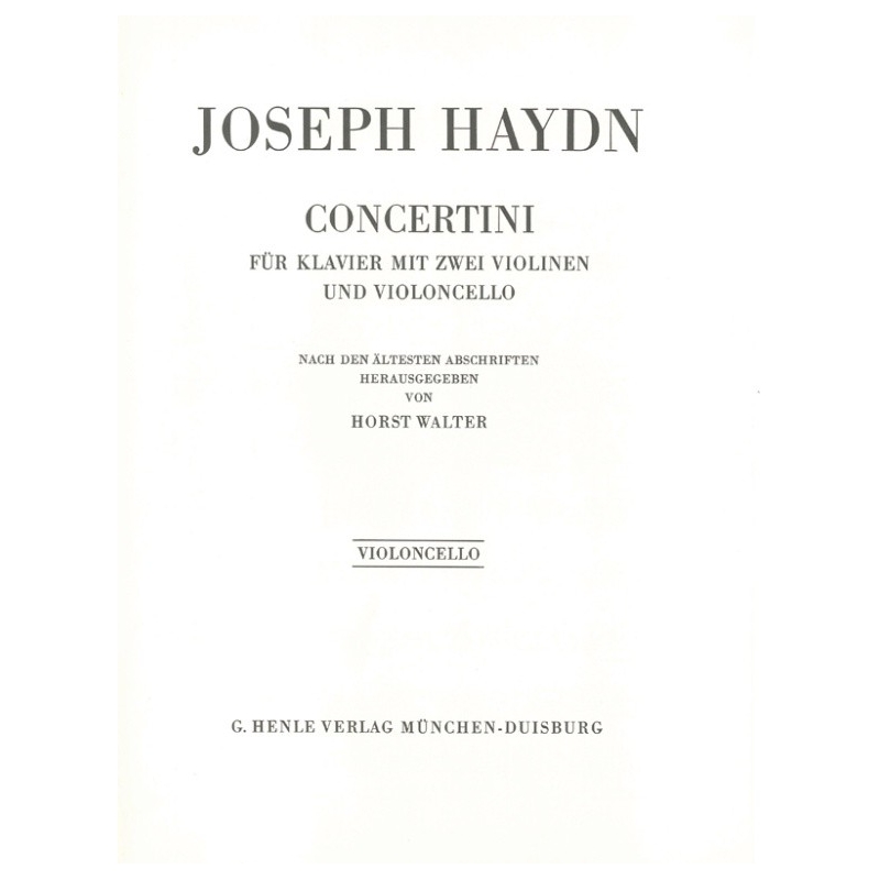 Haydn, Joseph - Concertini for Piano (Harpsichord) with two Violins and Violoncello 