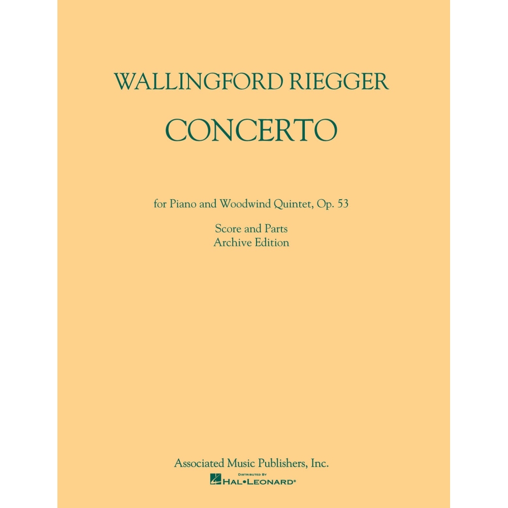 Riegger, Wallingford - Concerto for Piano and Woodwind Quintet, Op. 53