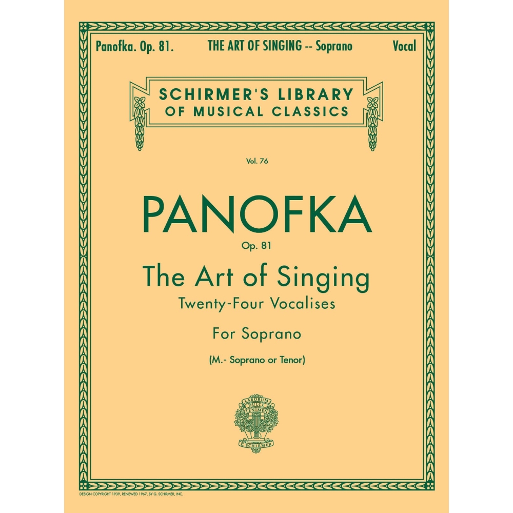 Panofka, Heinrich - Art of Singing (24 Vocalises), Op.81