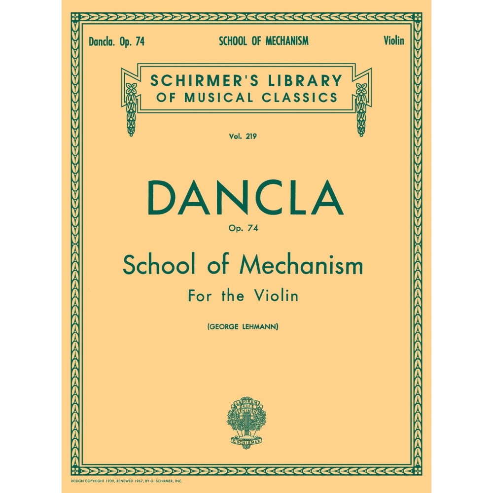Dancla, Charles - School of Mechanism, Op. 74