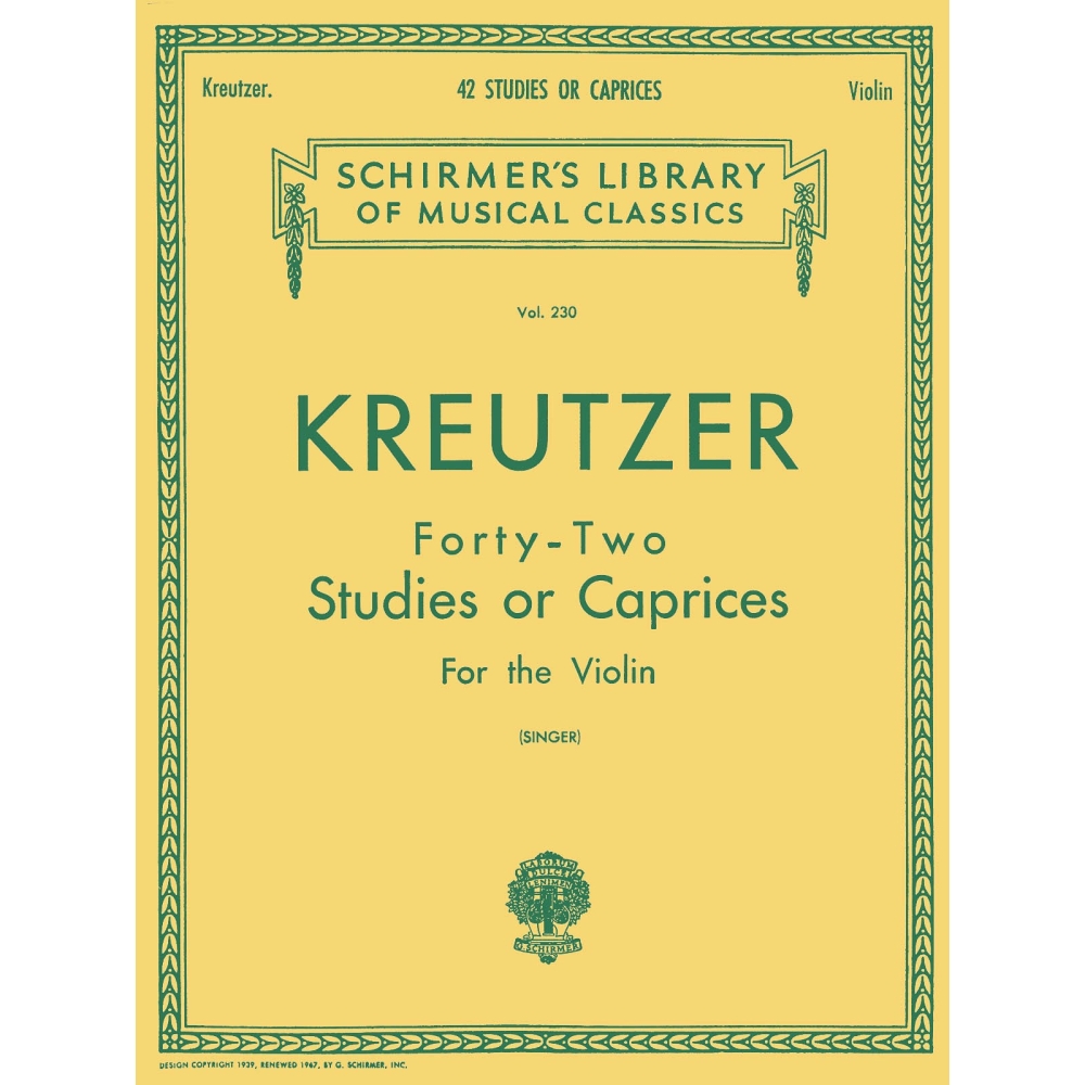 Rodolphe Kreutzer: Forty-Two Studies Or Caprices (Violin)