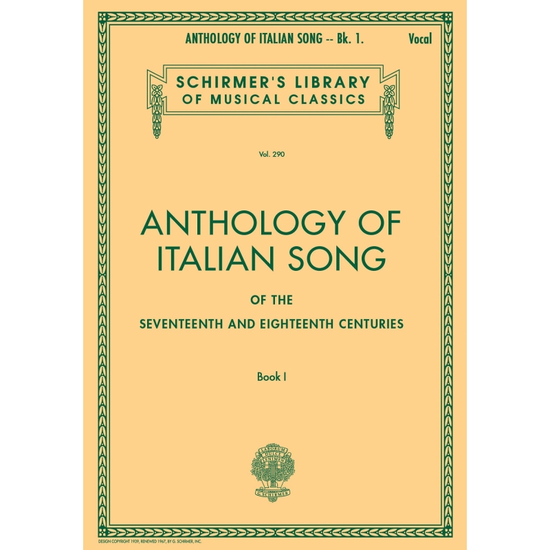 Anthology of Italian Song of the 17th-18th Cent.