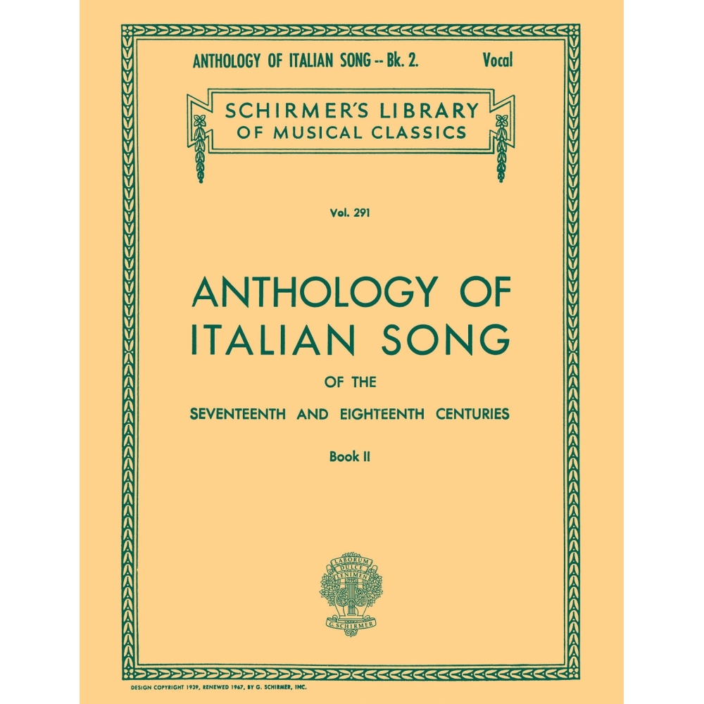 Anthology of Italian Song of the 17th-18th Cent.