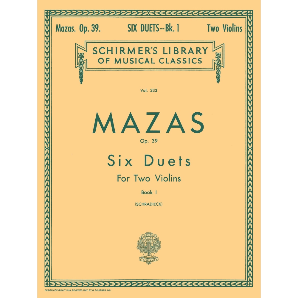 Mazas, Jacques-Féréol - 6 Duets, Op. 39 - Book 1
