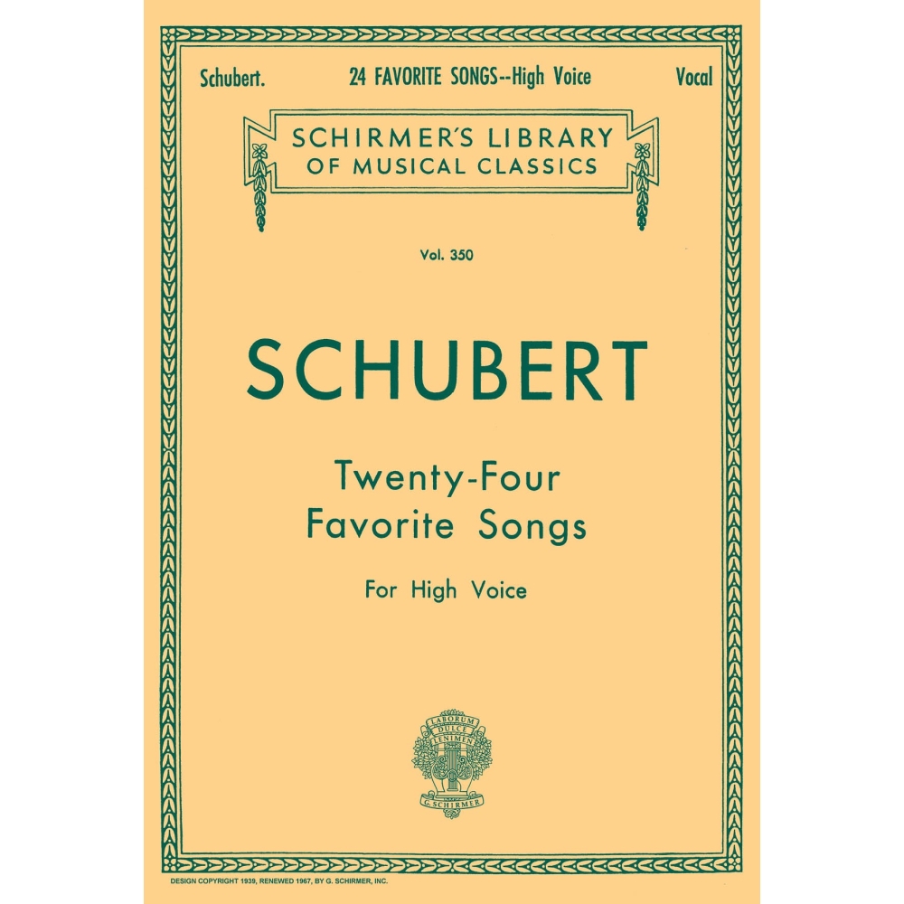 Schubert, Franz - 24 Favorite Songs