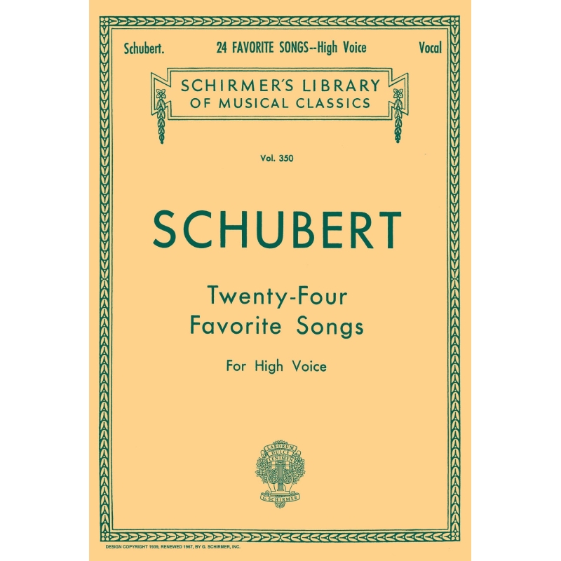 Schubert, Franz - 24 Favorite Songs
