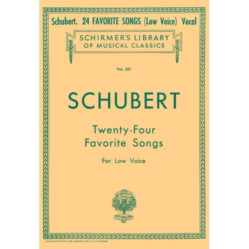 Schubert, Franz - 24 Favorite Songs