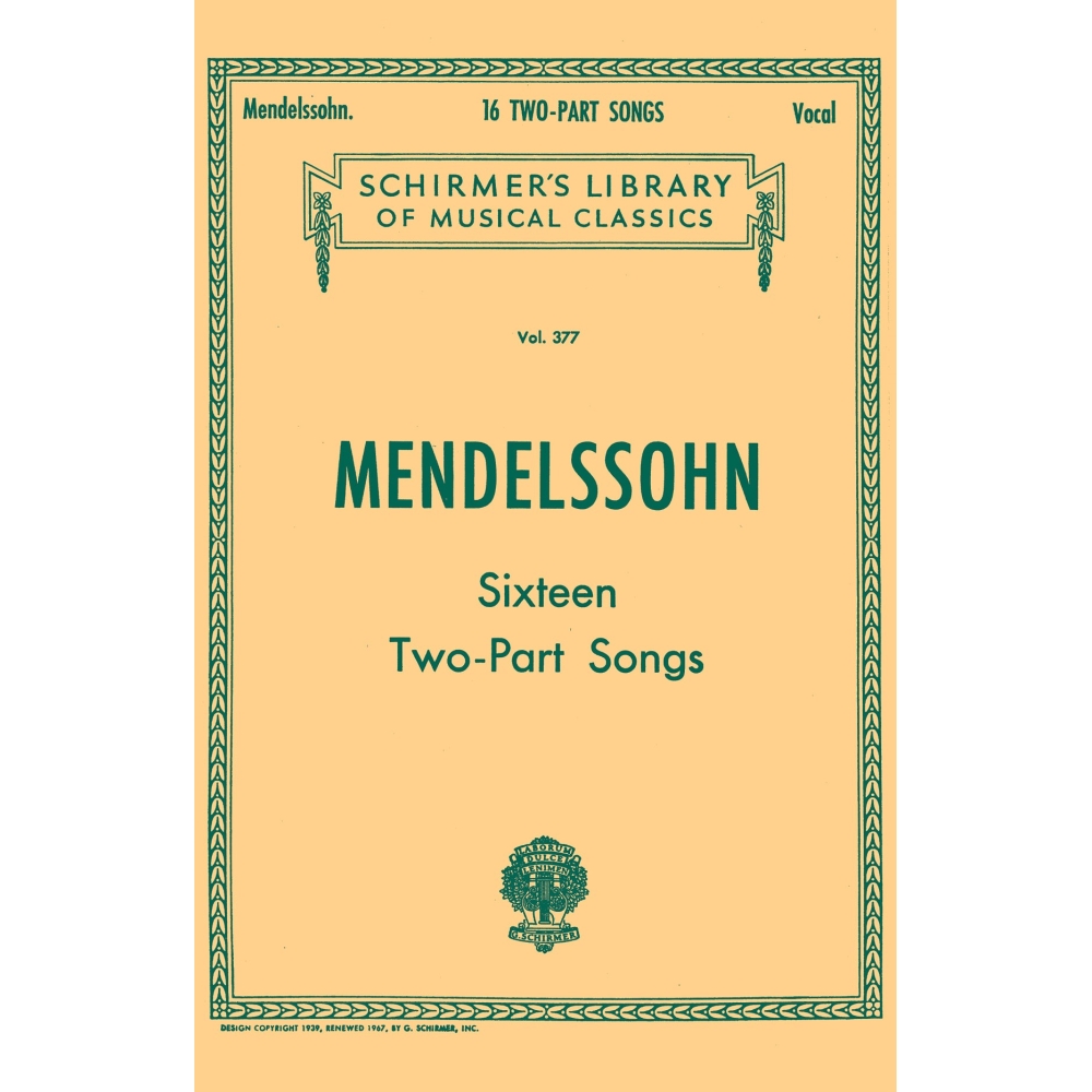 Bartholdy, Felix Mendelssohn - 16 Two-part Songs