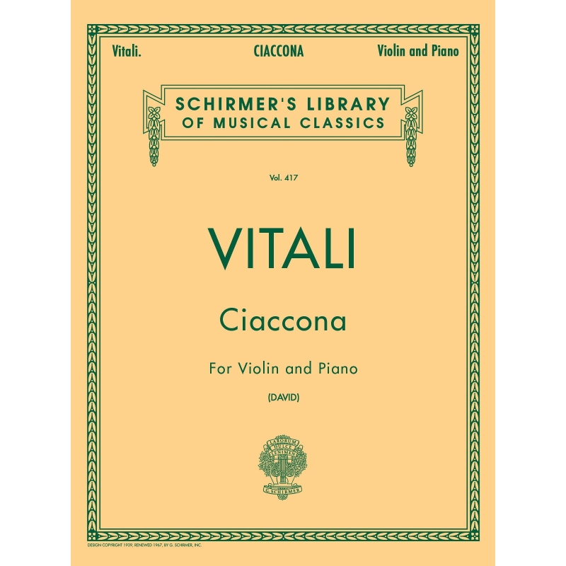 Vitali, Tomaso Antonio - Ciaccona