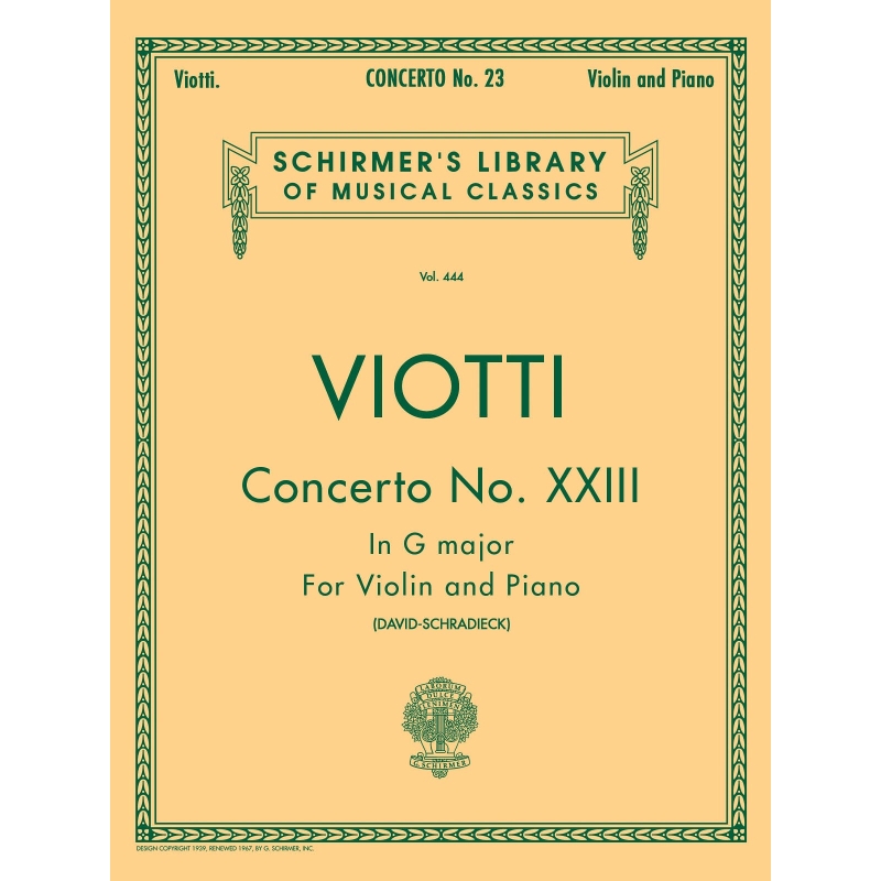 Viotti, Giovanni Battista - Concerto No. 23 in G Major