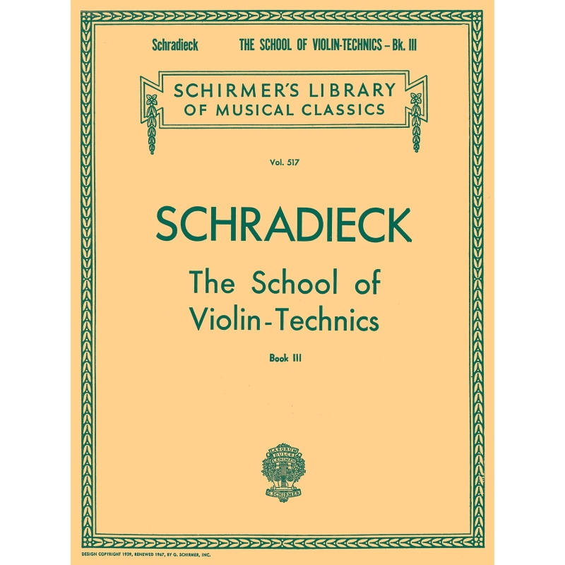 Schradieck, Henry - School of Violin Technics - Book 3