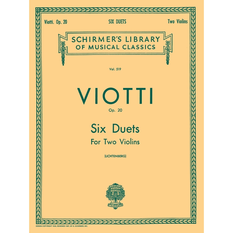Viotti, Giovanni Battista - 6 Duets, Op. 20