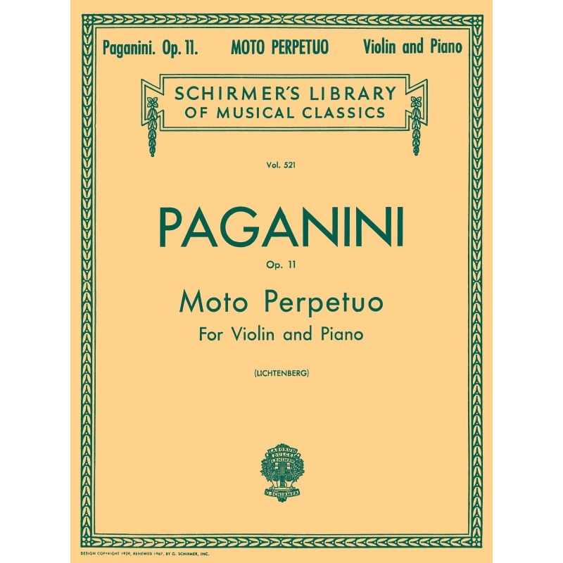 Paganini, Niccolò - Moto Perpetuo, Op. 11, No. 6