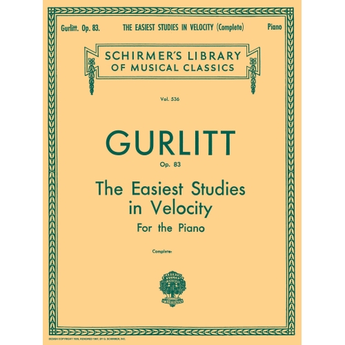 Gurlitt, Cornelius - Easiest Studies in Velocity, Op. 83