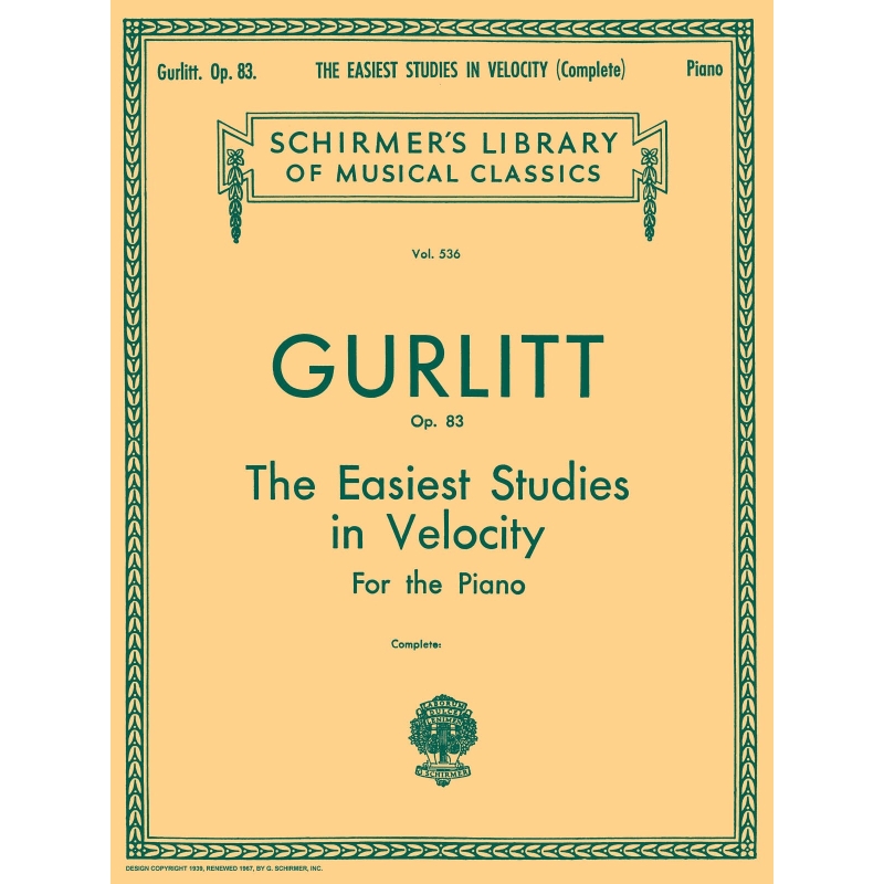 Gurlitt, Cornelius - Easiest Studies in Velocity, Op. 83