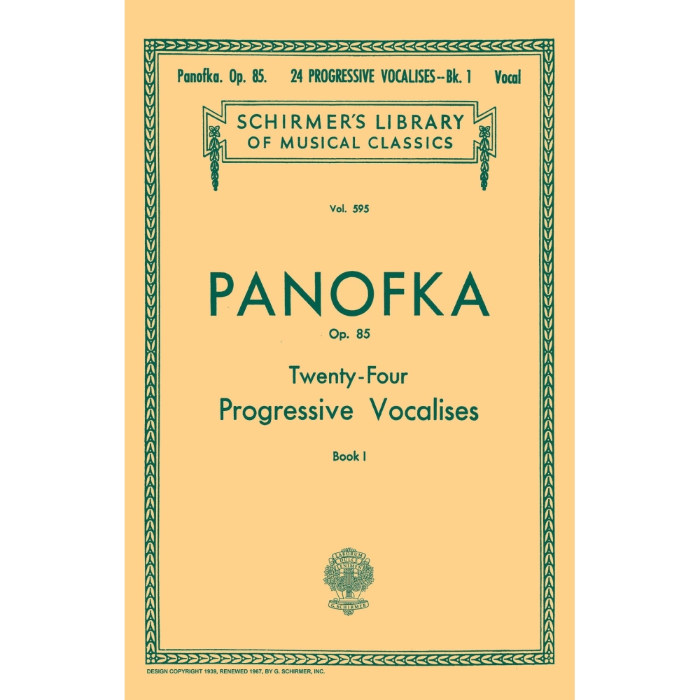 Panofka, Heinrich - 24 Progressive Vocalises, Op. 85 - Book 1