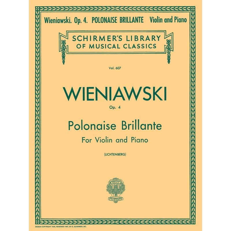 Wieniawski, Henryk - Polonaise Brillante, Op. 4