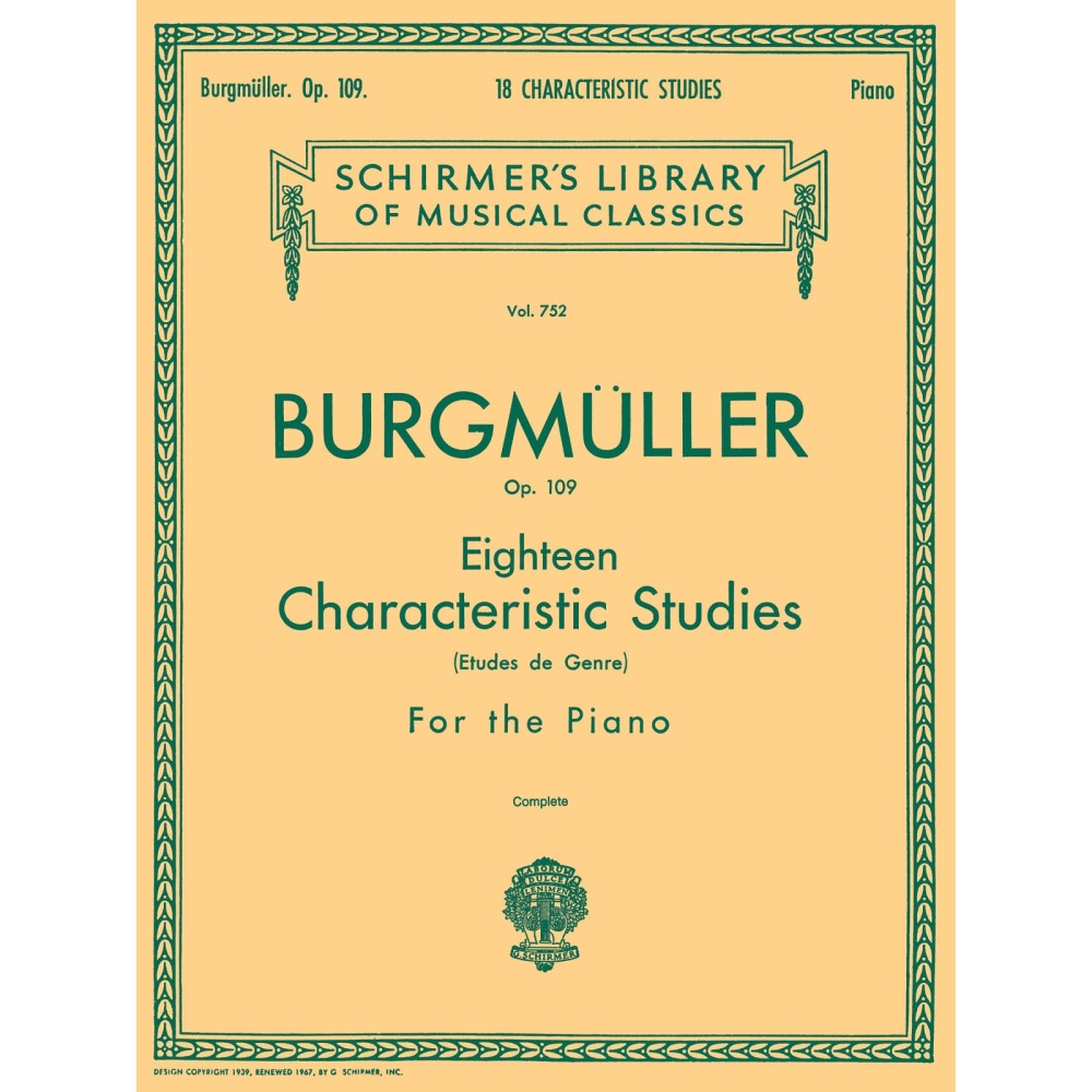 Burgmüller, Friedrich - 18 Characteristic Studies, Op. 109