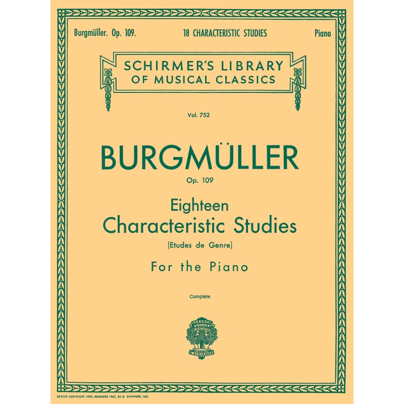 Burgmüller, Friedrich - 18 Characteristic Studies, Op. 109