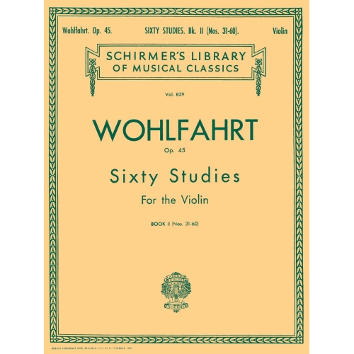 Wohlfahrt - 60 Studies, Op....