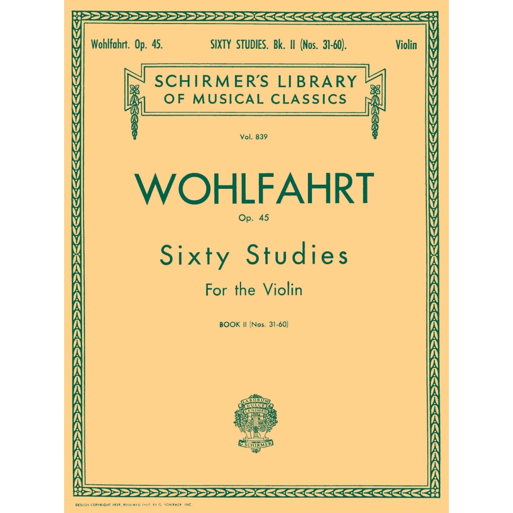 Wohlfahrt - 60 Studies, Op. 45 - Book 2