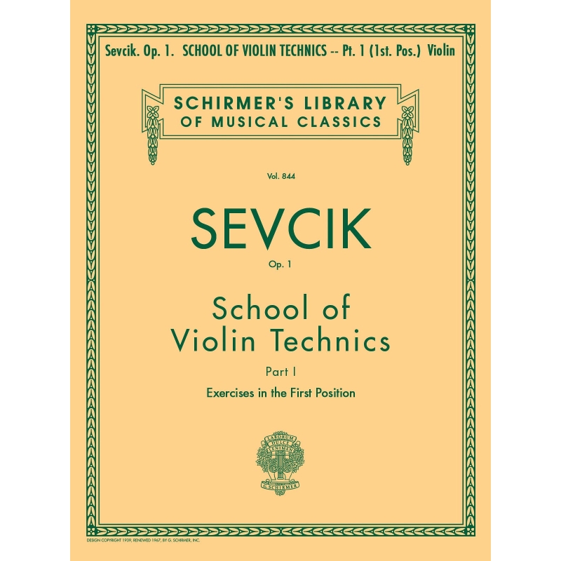 Sevcik, Otakar - School of Violin Technics, Op. 1 - Book 1