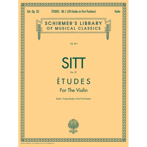 Sitt, Hans - Etudes, Op. 32...