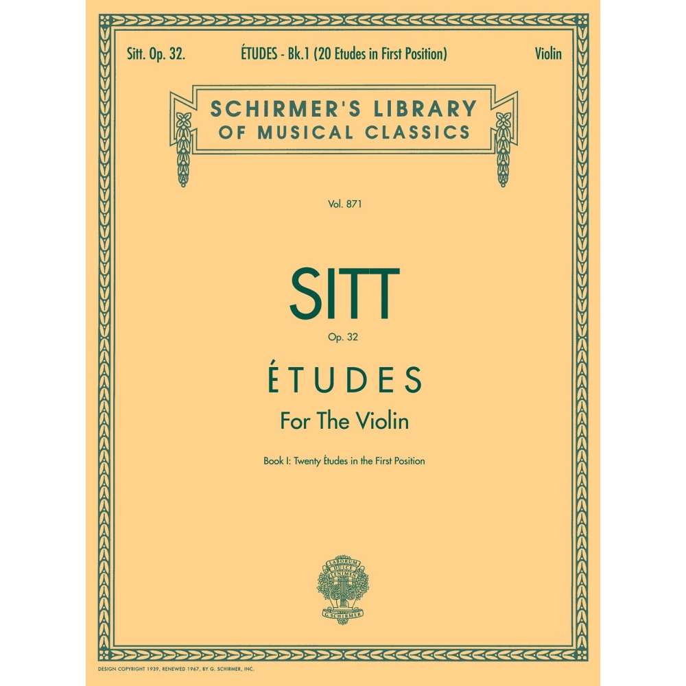 Sitt, Hans - Etudes, Op. 32 - Book 1