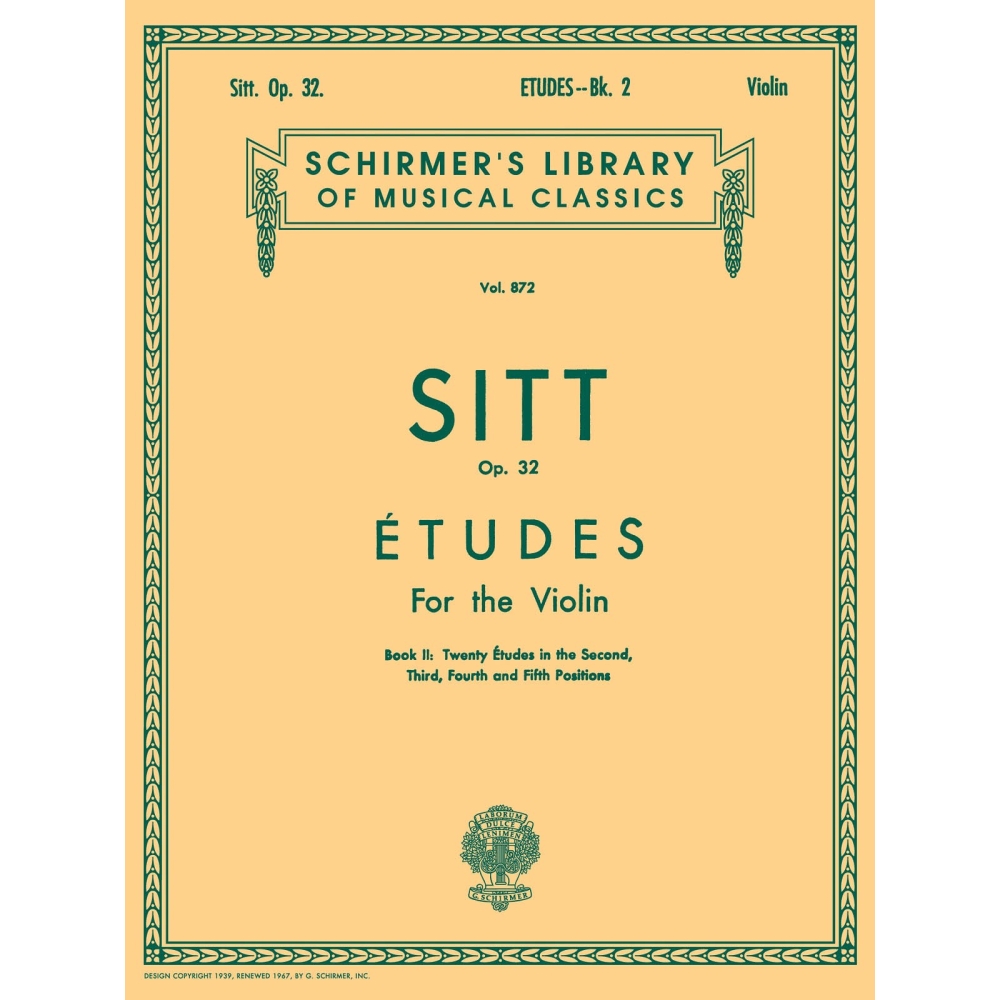 Sitt, Hans - Etudes, Op. 32 - Book 2
